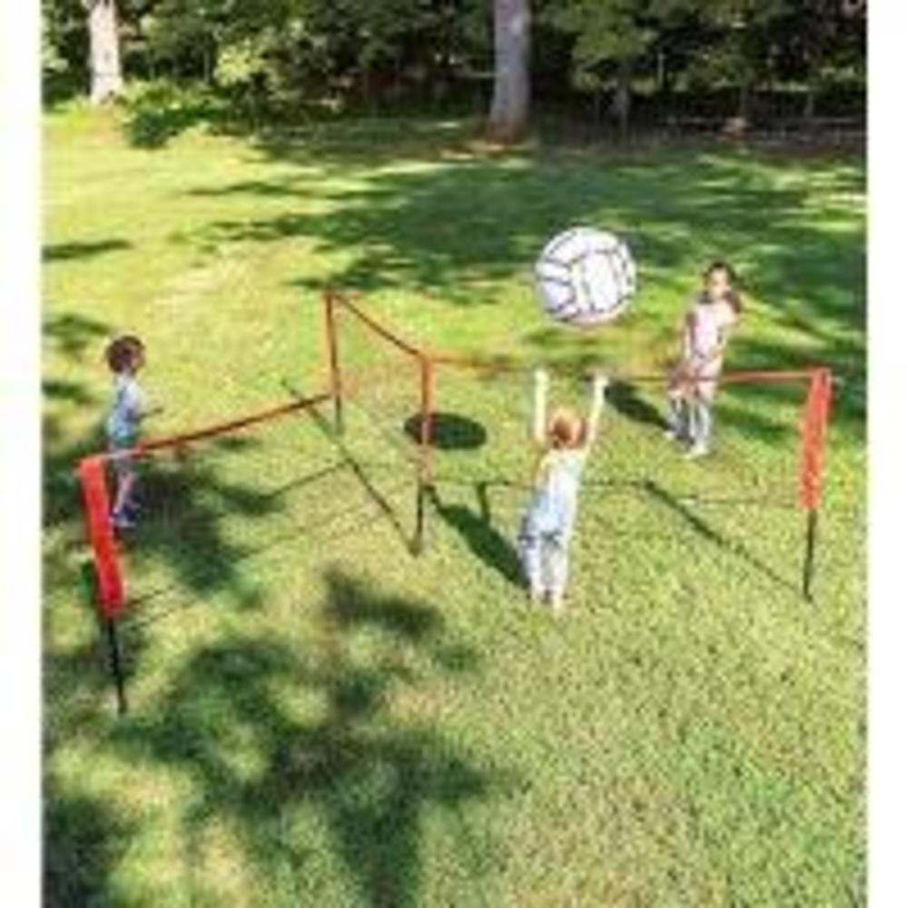 Jumbo 3-in-1 Three-Square Game Set Featuring Badminton, Tennis and Volleyball